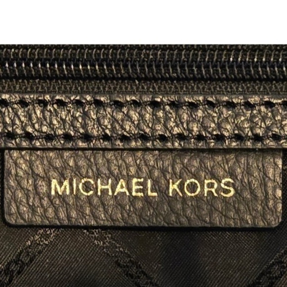Michael Kors Black Pebbled Leather Hobo Bag Gold Hardware Large - Picture 11 of 14